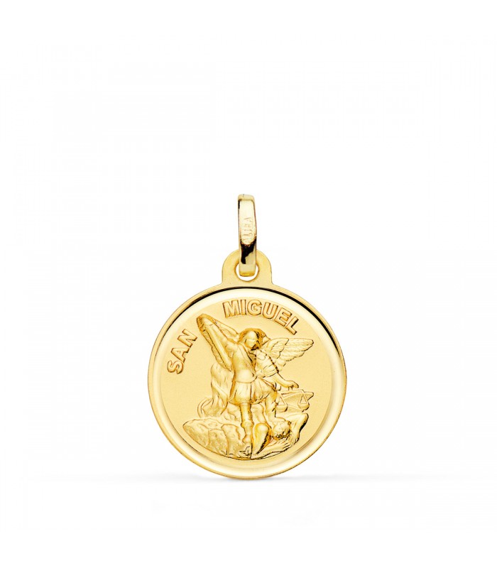Médaille Saint Michel Bisel Or 18K 18mm
