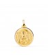 Medaglia Madonna di Coromoto Oro 18kt 18mm bordo lucido
