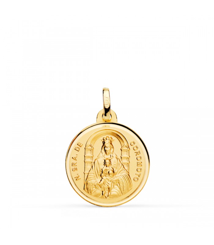 Madonna Coromoto (Venezuela) aus 18 Karat Gold, Anhänger Medaille rond Jungfrau 18mm