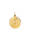 Medalla Virgen de Coromoto Oro 18k 18mm Bisel