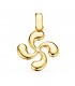 Pendentif Croix Basque Or Jaune 18K 20 mm