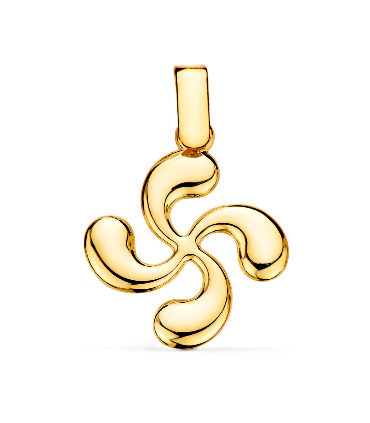 Pendentif Croix Basque Or Jaune 18K 20 mm