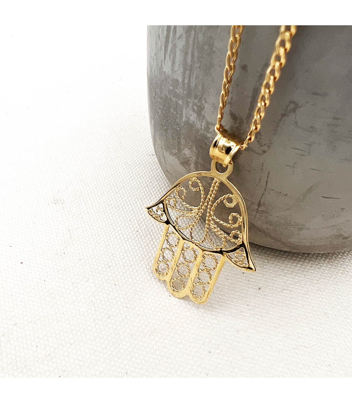 Colgante Mano de Fátima Hamsa 36 mm Amuleto mal de ojo regalo madre mujer
