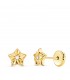 Pendientes de niña Oro 18K Ondas Estrella 5.5mmmm  - pendientes niñas oro - circonitas