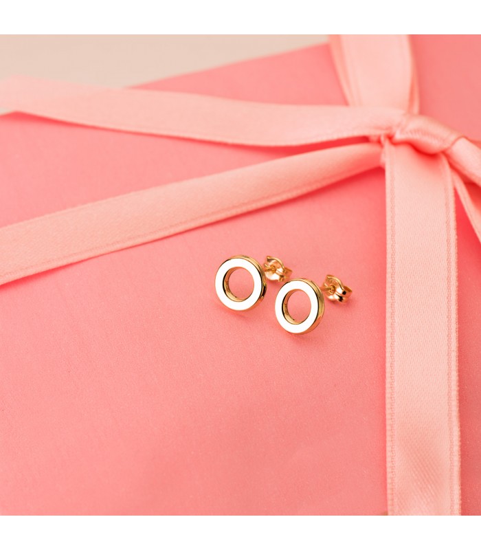 Pendientes Mujer Circle Oro 18K 9mm - pendientes de oreja, oro amarillo 18 kilates, joyas de mujer