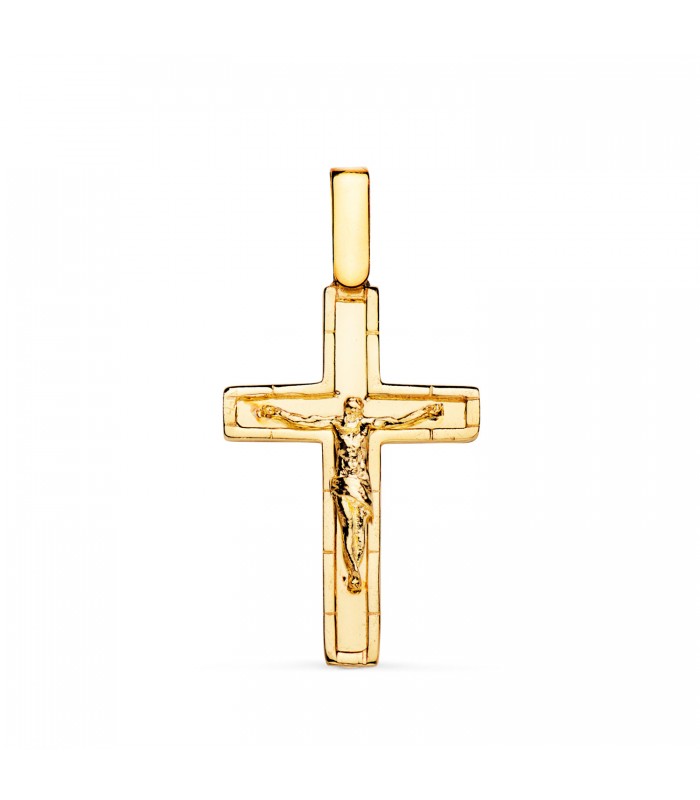 Pendentif Croix Christ Or 18K 26mm