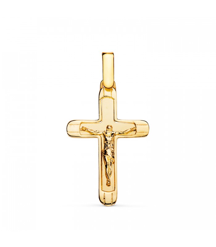 Colgante Cruz Cristo Oro 18 K 25 mm  - crucifijo de oro para hombre - joyas online
