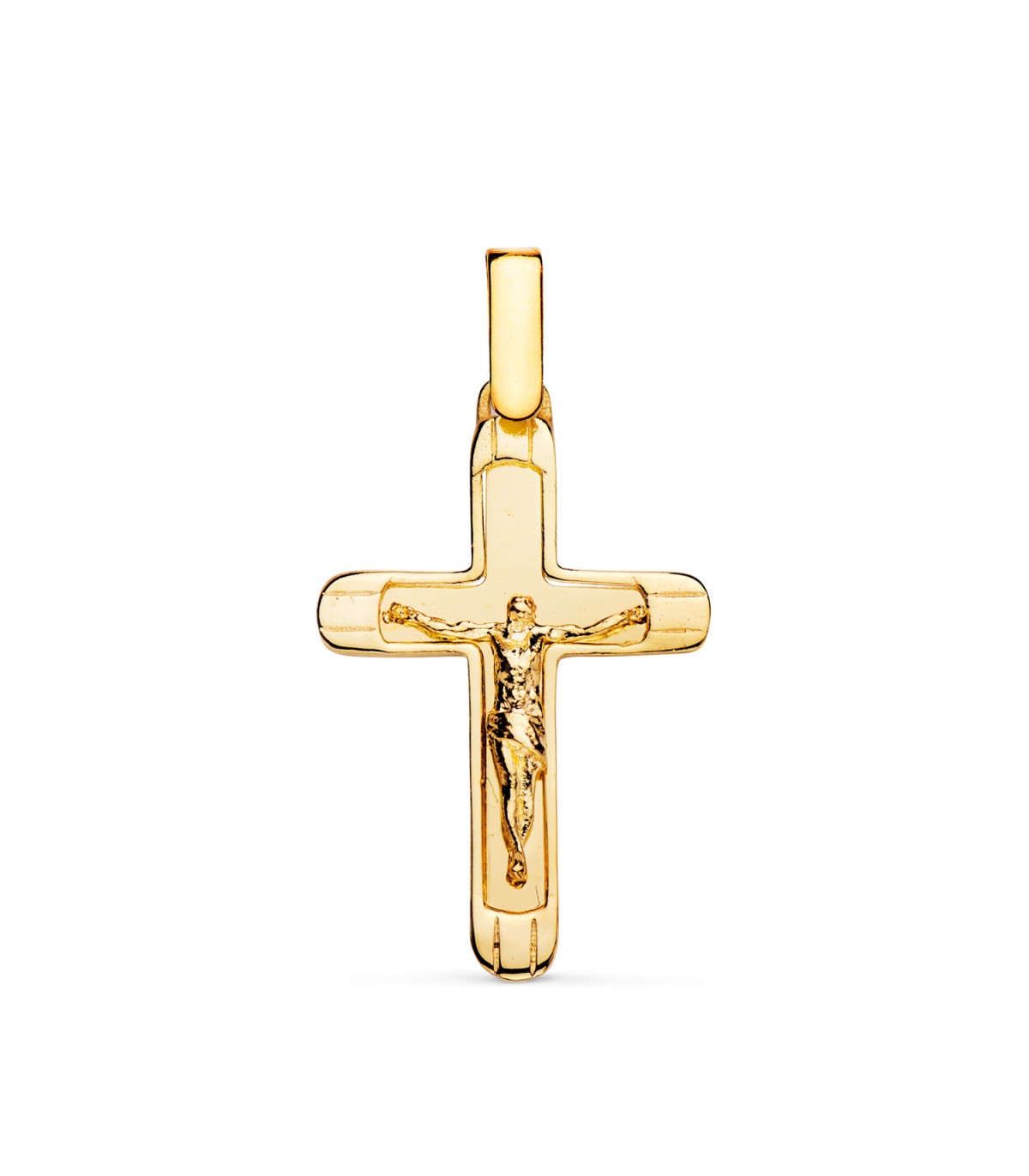 Colgante Cruz Cristo Oro 18 K 25 mm  - crucifijo de oro para hombre - joyas online