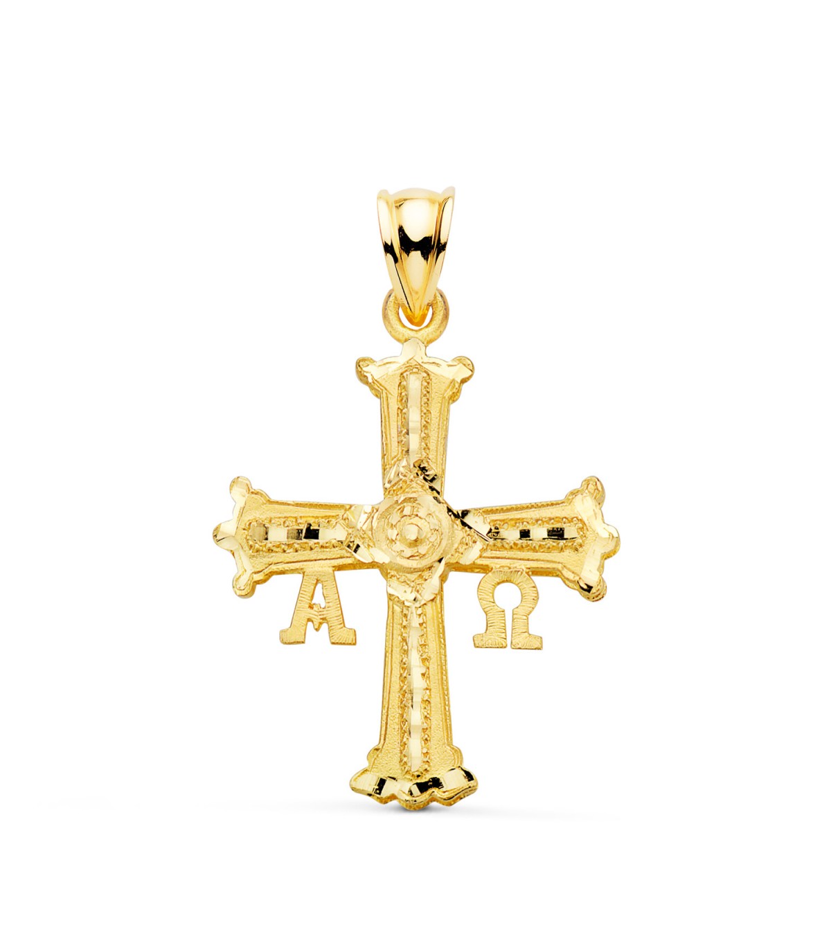 Cruz de Covadonga Oro amarillo 18 K 30 mm - cruz de la victoria - cruz asturiana - símbolo Asturias