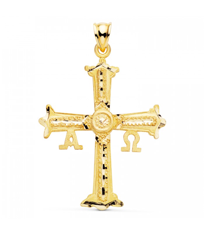 Cruz de Covadonga Oro amarillo 18 K 40 mm - cruz de la victoria - cruz asturiana - símbolo Asturias