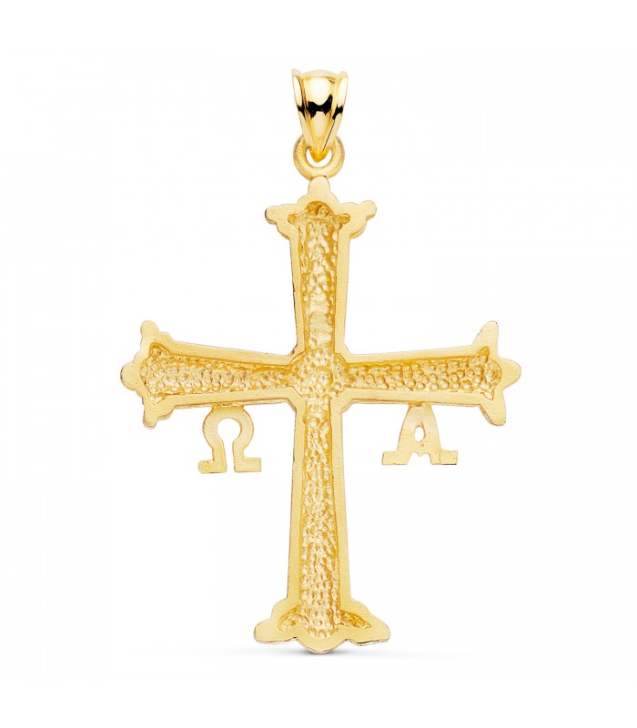 Ciondolo Croce della Vittoria (Covadonga), in oro giallo 750 ‰ 40 mm