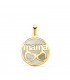 Ciondolo MAMA Glitter diamanti Oro 18kt tondo, regali donna per la Festa della Mamma