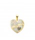 Ciondolo MAMA Glitter diamante Oro 18k Cuore