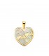 Ciondolo MAMMA con madreperla oro 18kt Cuore 16 mm - Regalo donna