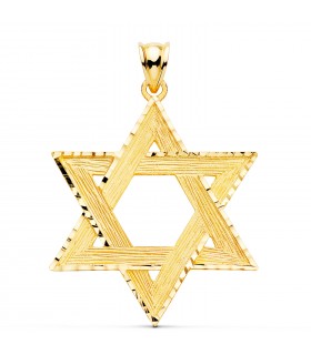 Pendentif Étoile de David Or Jaune 18k 41mm