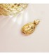 Medalla Rostro Virgen del Rocío Pastora Oro 18K 26mm - vestimenta pastora - blanca paloma