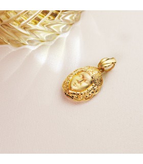 Médaille Visage Vierge du Rocio Or 18K 26mm