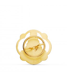 Insignia de solapa Virgen del Rocío Oro 18K - Pin de solapa para ojal de chaqueta - Emblema Virgen del Rocío