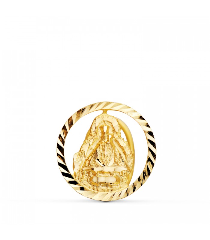 Insignia solapa Virgen del Rocío Oro 18 K - Pin de solapa para ojal de chaqueta - Emblema Virgen del Rocío