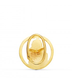 Insignia solapa Virgen del Rocío Oro 18 K - Pin de solapa para ojal de chaqueta - Emblema Virgen del Rocío