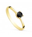 Solitaire Idylle Classic Saphir Or Jaune 18K
