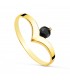 Solitaire Idylle Pointe Saphir Or Jaune 18K