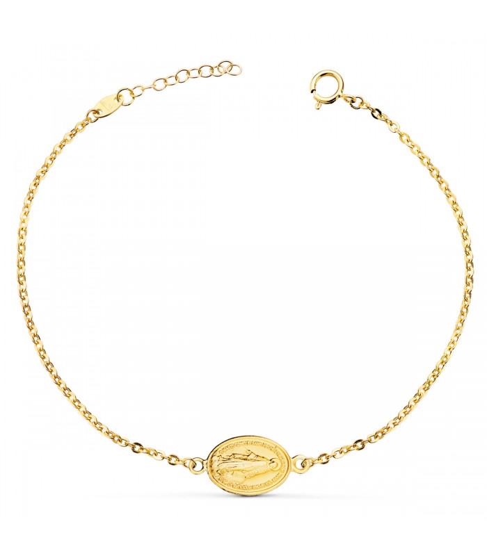 Bracelet Médaille Miraculeuse Or 18K 19cm - Bracelets femme en or - bijouterie en ligne