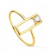 Anillo lanzadera - Anillo Meraki Oro 18K Rectángulo - anillos y sortijas para mujer