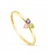 Anillo con piedras de colores - Anillo Meraki Oro 18K Tutti Frutti - anillos y sortijas para mujer