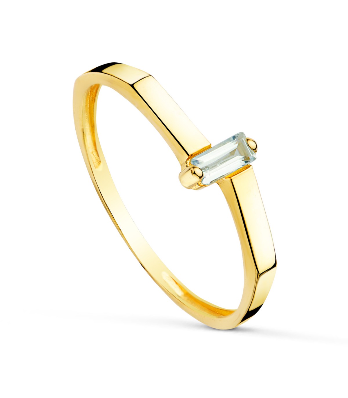 Goldring 750 Topas Blau 19639-TA – Damenring mit Edelstein Baguette-Schliff | Online kaufen