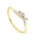 Anello Meraki Oro 18kt Cross Topazio azzurro
