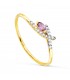 Anillo con piedras preciosas - Anillo Meraki Oro 18K Cross Amatista - anillos y sortijas para mujer