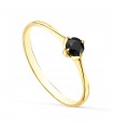 Solitaire Idylle Saohir Or Jaune 18K