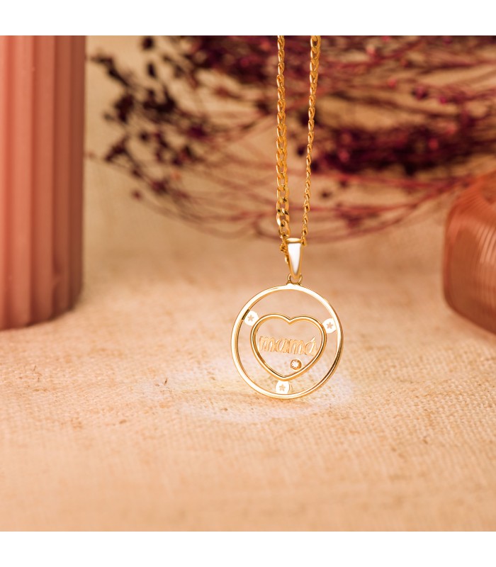 Pendentif "Mamá" Or 18K Ajouré