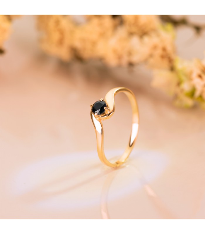 Solitaire Idylle Duo Saphir Or Jaune 18K