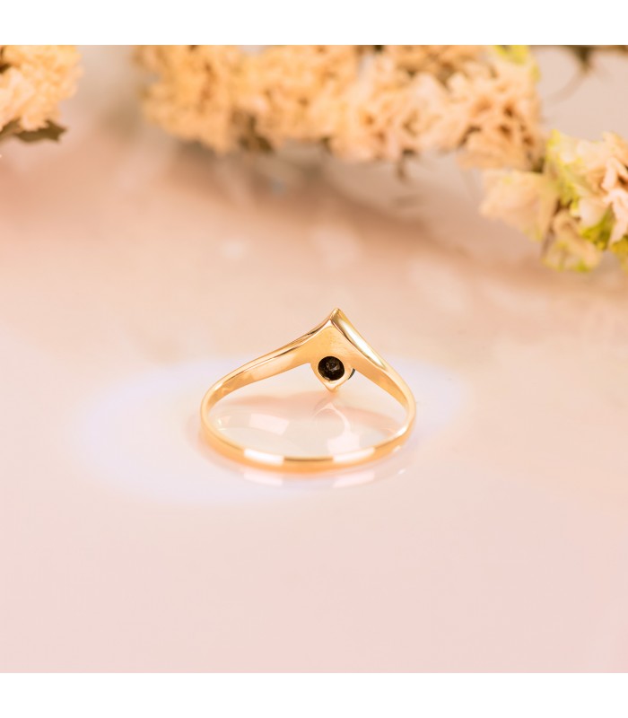 Solitaire Idylle Pointe Saphir Or Jaune 18K