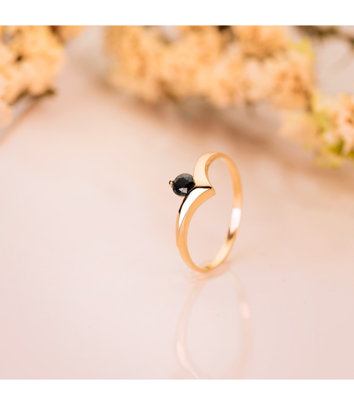Solitaire Idylle Pointe Saphir Or Jaune 18K