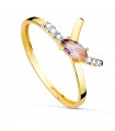 Bague Meraki Noeud Or 18K Améthyste