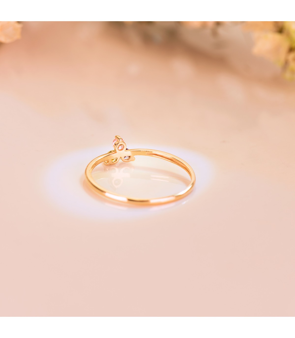 Anillo con piedras de colores - Anillo Meraki Oro 18K Tutti Frutti - anillos y sortijas para mujer