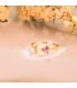 Anillo con piedras de colores - Anillo abierto Meraki Oro 18K Tutti Frutti Luna - anillos y sortijas para mujer