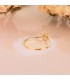 Anello ametista, Modello Meraki in oro giallo e forma di fiocco -  Pietra semipreziosa Topazio azzurro a goccia