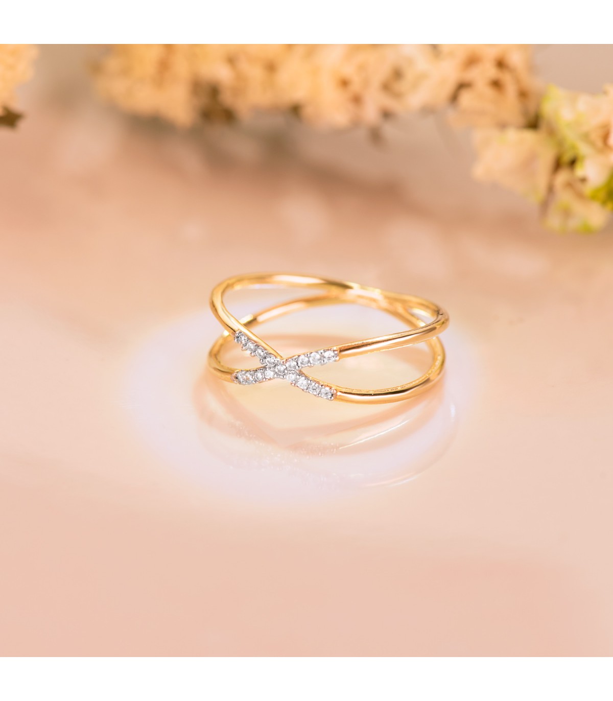 Anillo X Meraki Oro Bicolor 18K  - sortijas de mujer