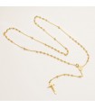 Collier Chapelet Or 18K avec croix et Médaille Miraculeuse