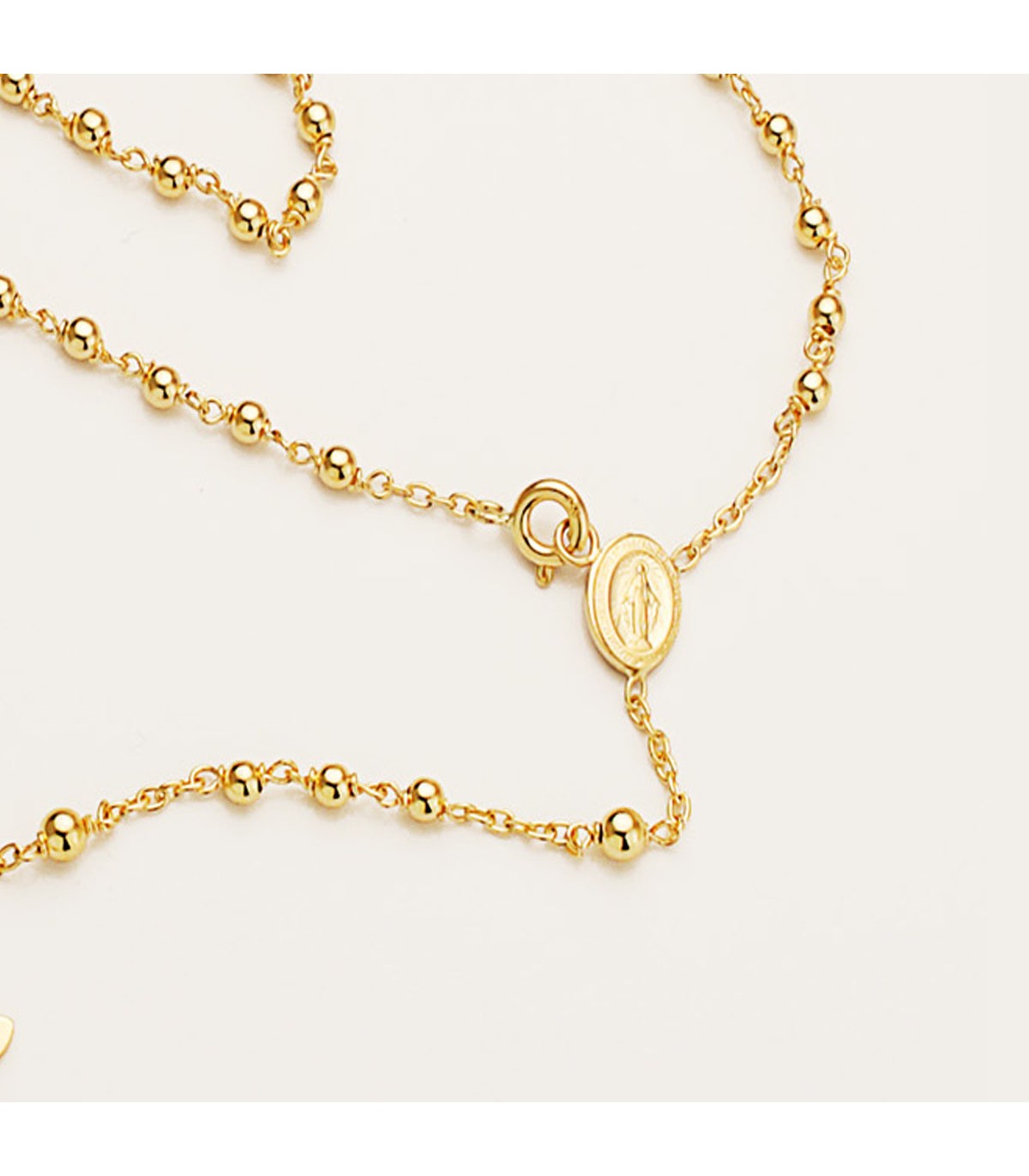Rosario de Oro 18K con Cruz y Medalla Milagrosa