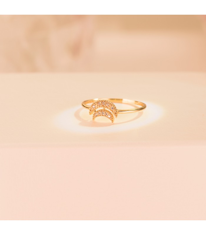 Anillo Meraki Luna Oro 18K - anillos y sortijas para mujer