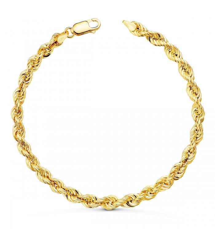 Pulsera Cordón Salomónico Oro 18K 20 cm | pulsera cadena |ALDA JOYEROS, joyería online