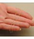 Cadena Choker Forzada Cubos 1 mm 18K 38cm - Gargantillas de moda - cadena mujer, cadenilla oro