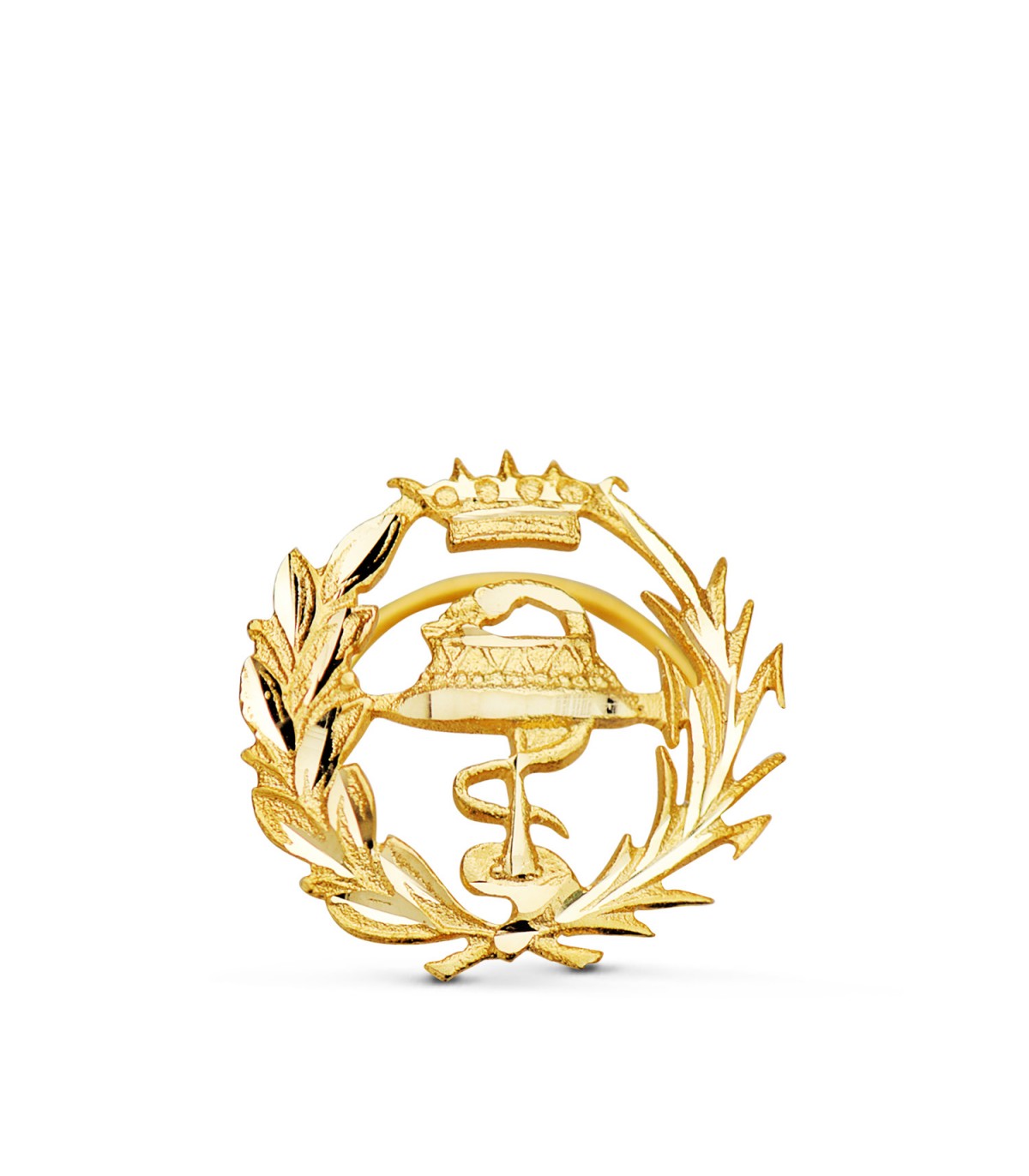 Insignia profesional Farmacia Oro 18K - Pin profesiones - carreras universitarias - emblema, escudo de oro