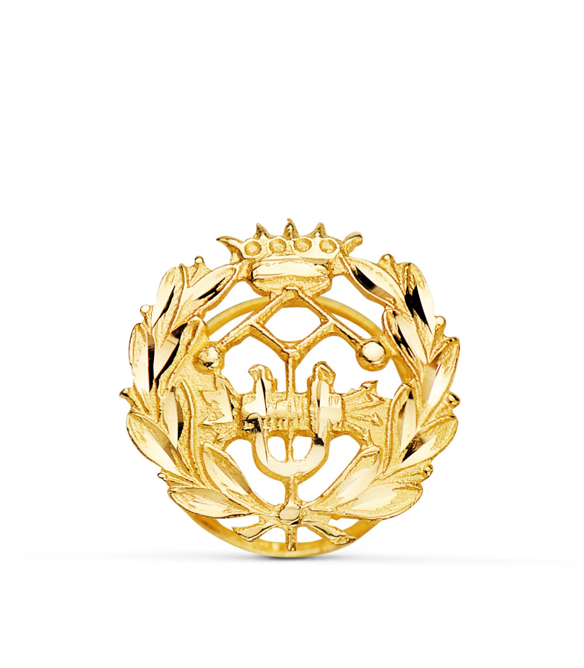 Insignia profesional Ingeniería Industrial Oro 18K - Pin profesiones - carreras universitarias - emblema, escudo de oro