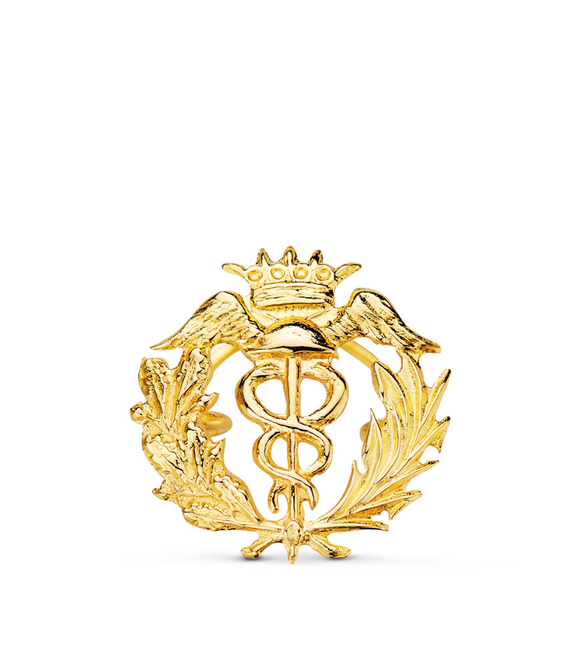 Insignia profesional Comercio Oro 18K - Pin profesiones - carreras universitarias - emblema, escudo de oro